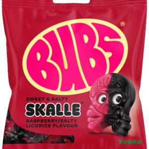 BUBS Raspberry Salty Licorice SKALLE