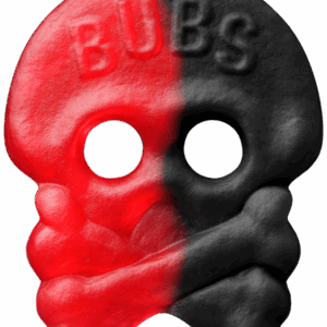 BUBS Raspberry Salty Licorice SKALLE